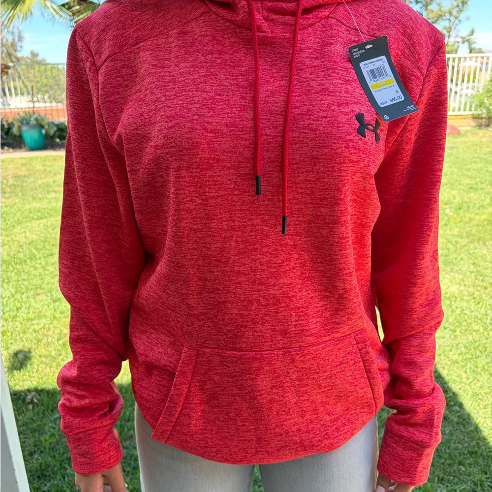 Under Armour Women's Heather Red Pullover Hoodie